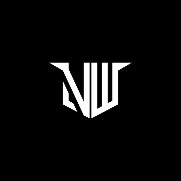 El logotipo de construcción moderna de VW con diseño simétrico
