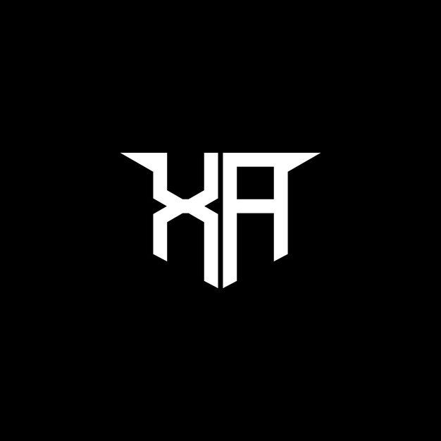 El logotipo de construcción moderna XA con diseño simétrico
