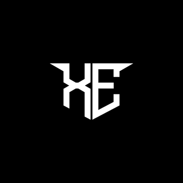 El logotipo de construcción moderna XE con diseño simétrico