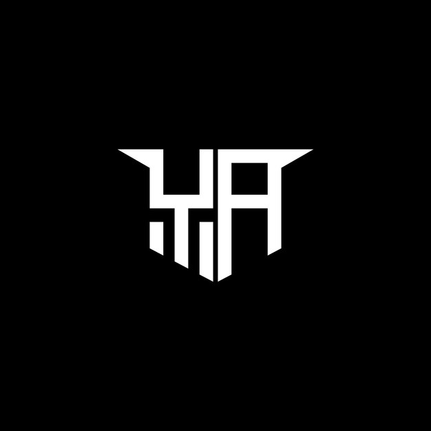 El logotipo de construcción moderna YA con diseño simétrico