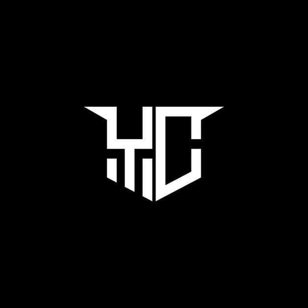 El logotipo de construcción moderna de YC con diseño simétrico
