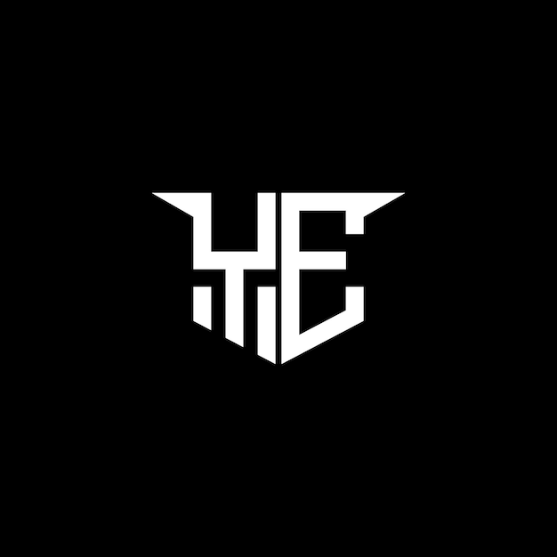 El logotipo de construcción moderna de YE con diseño simétrico