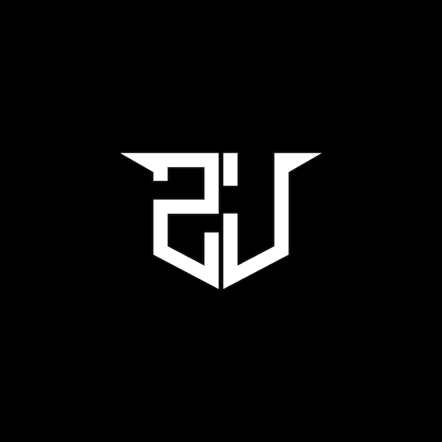 El logotipo de construcción moderna de ZJ con diseño simétrico