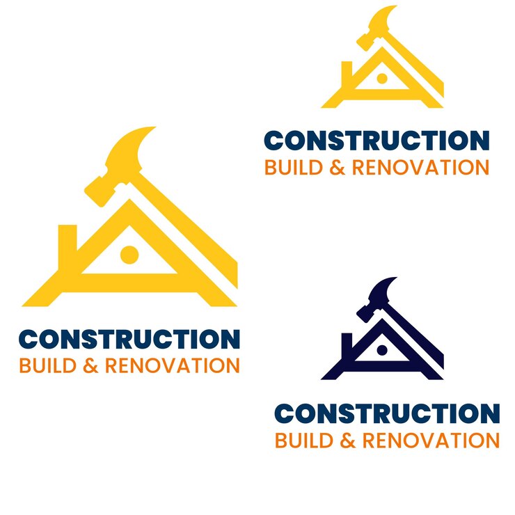 Vector logotipo de construcción plantilla de la casa del arquitecto vector de diseño arquitectónico y de construcción de logotipo