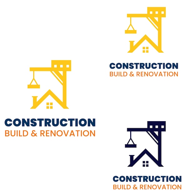 Logotipo de construcción plantilla de la casa del arquitecto vector de diseño arquitectónico y de construcción de logotipo