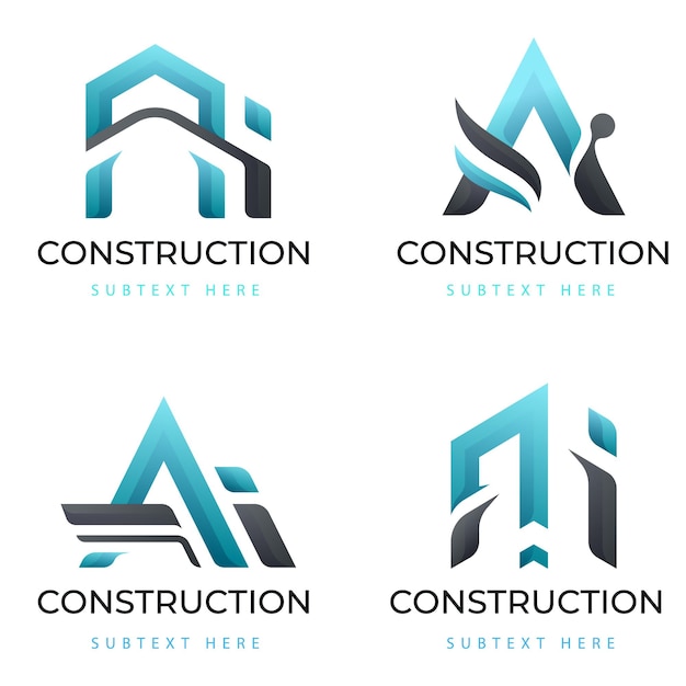 Logotipo de construcción plantilla de la casa del arquitecto vector de diseño arquitectónico y de construcción de logotipo