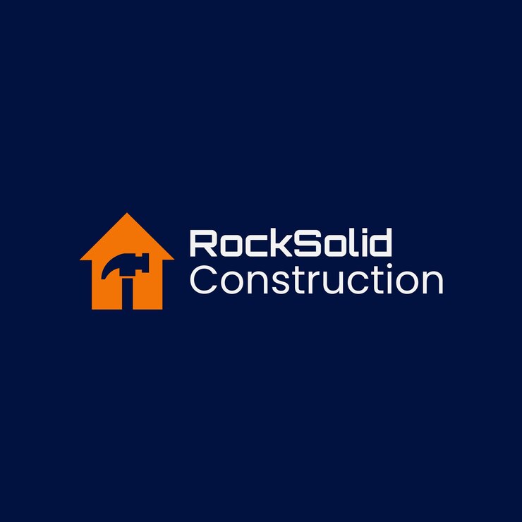 Vector el logotipo de la construcción rocksolid