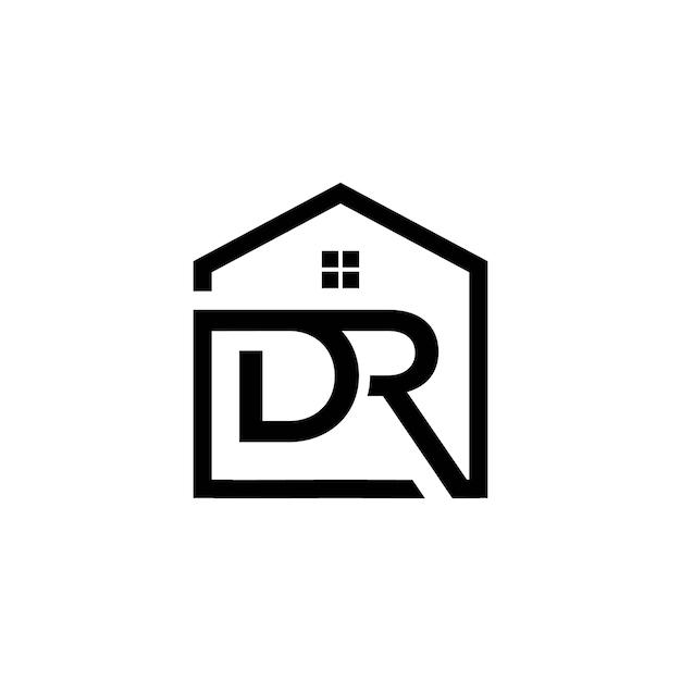 Logotipo de la construcción de viviendas DR