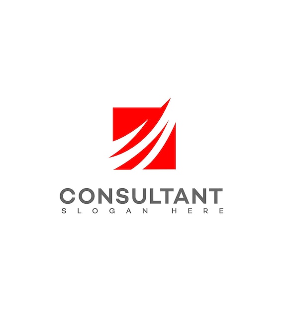 el logotipo del consultor financiero el signo de identidad el símbolo de la plantilla