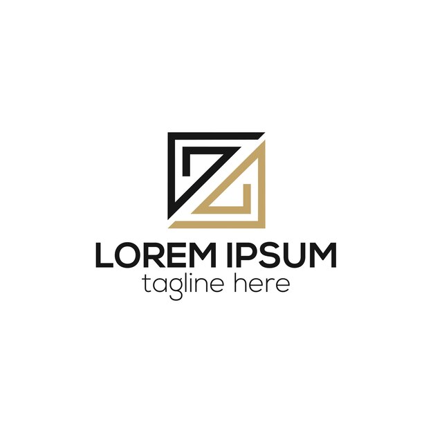 Logotipo de consultoría de la letra ZZ Monograma inicial de la letra zz plantilla vectorial de diseño de logotipo minimalista