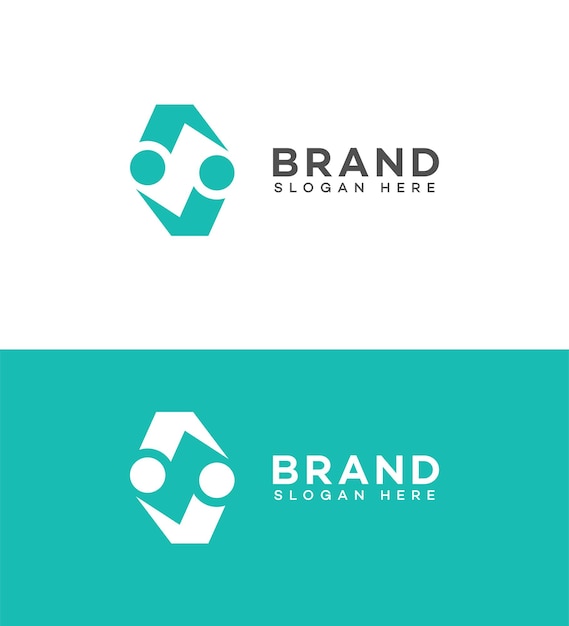 el logotipo de la consultoría de software, el signo de identidad, el símbolo de la plantilla