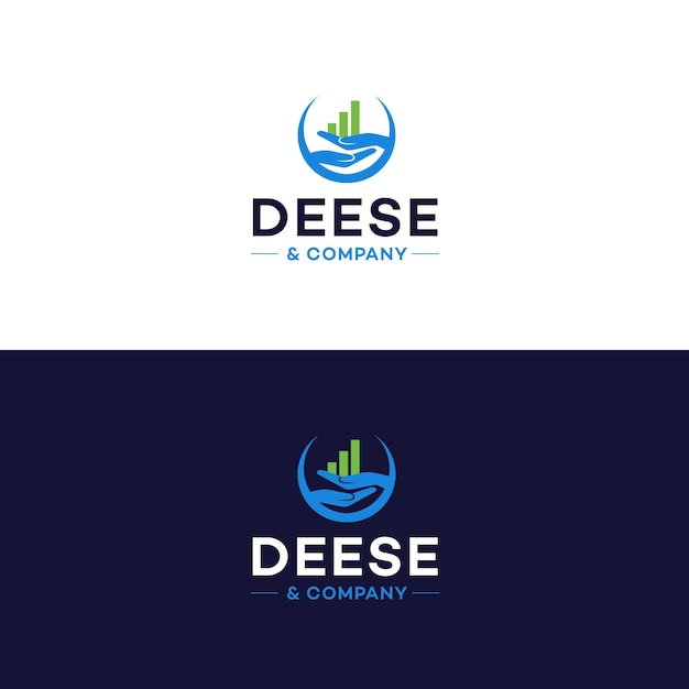 logotipo contable con gráfico