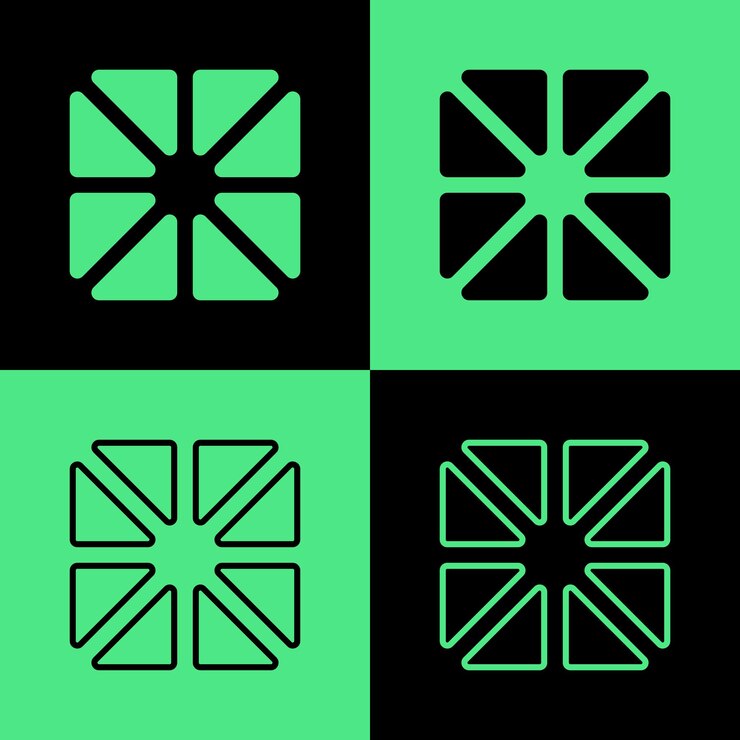Vector logotipo de contorno abstracto