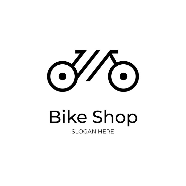 Logotipo del contorno de la bicicleta