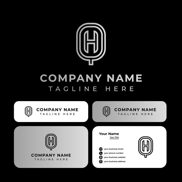 Vector logotipo de contorno de letra qh, adecuado para cualquier negocio o identidad personal.