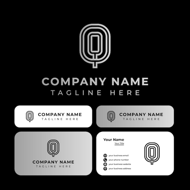 Logotipo de contorno de letra qq, adecuado para cualquier negocio o identidad personal.