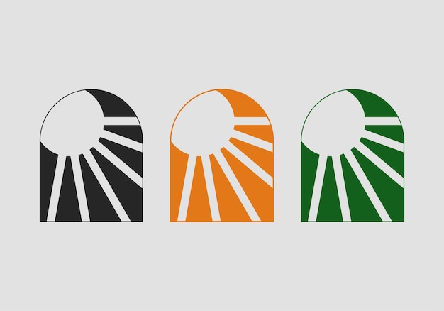 Logotipo de contorno con vector de estilo minimalista