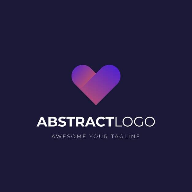 Vector logotipo del corazón abstracto