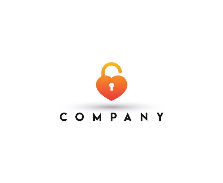 Logotipo de corazón desbloqueado