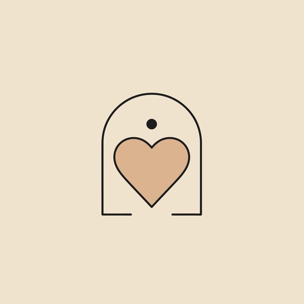 El logotipo del corazón minimalista