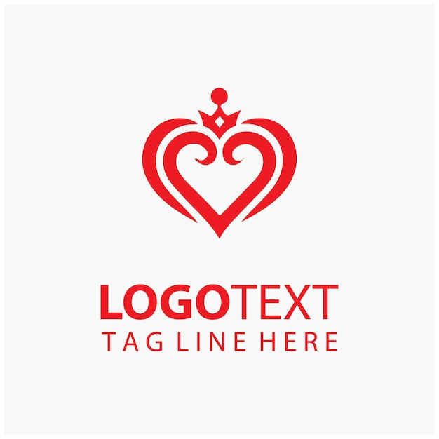 El logotipo de la corona del corazón