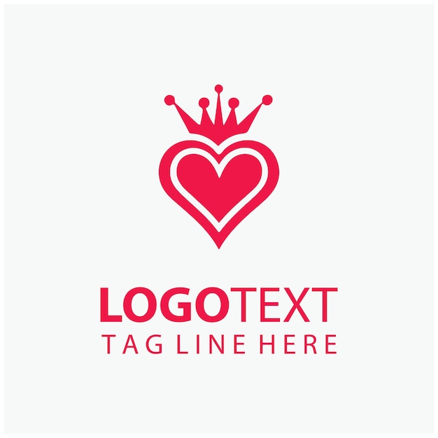 El logotipo de la corona del corazón