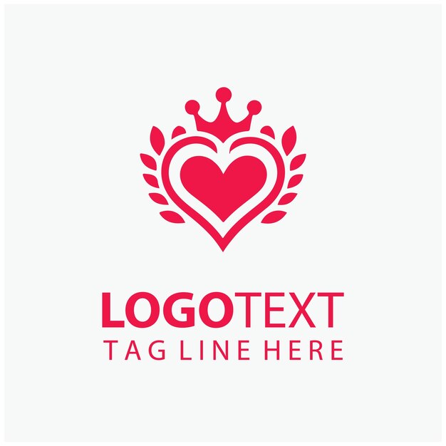 El logotipo de la corona del corazón