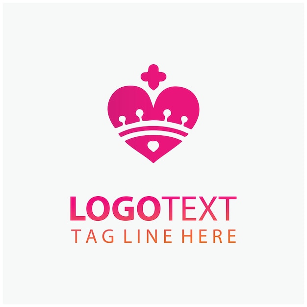 El logotipo de la corona del corazón