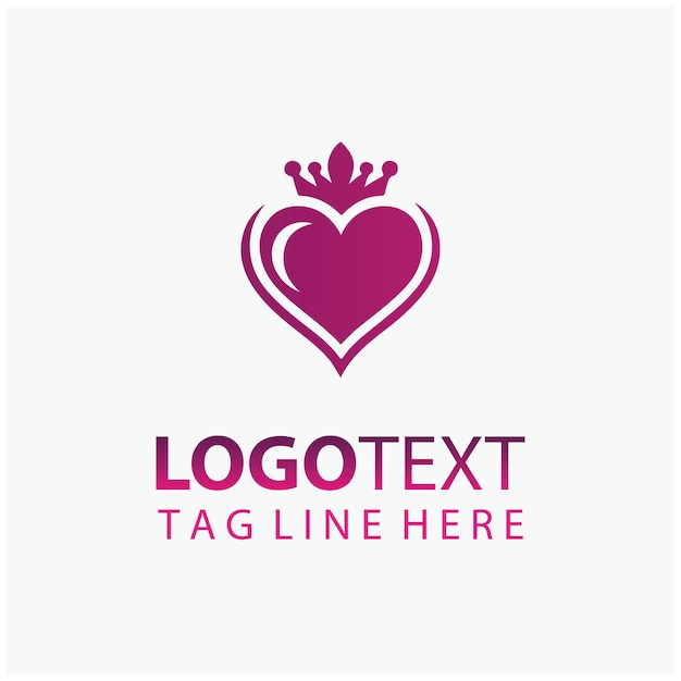 El logotipo de la corona del corazón