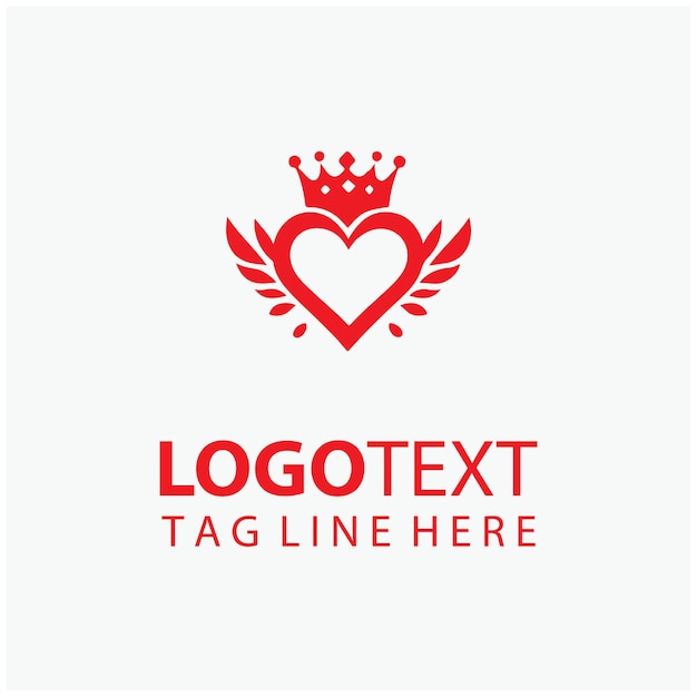 El logotipo de la corona del corazón