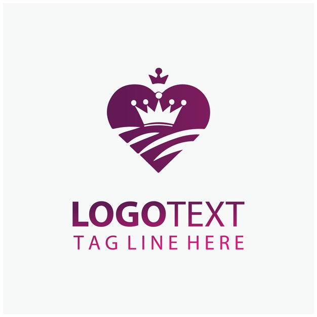 El logotipo de la corona del corazón