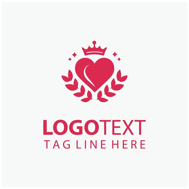 El logotipo de la corona del corazón