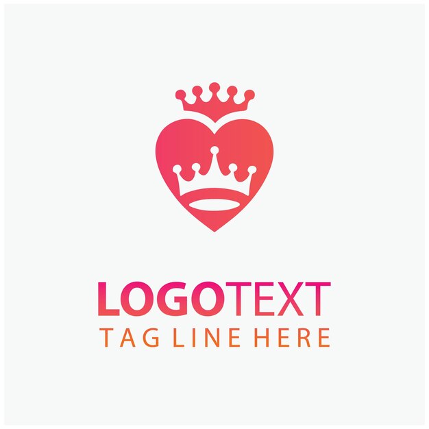El logotipo de la corona del corazón