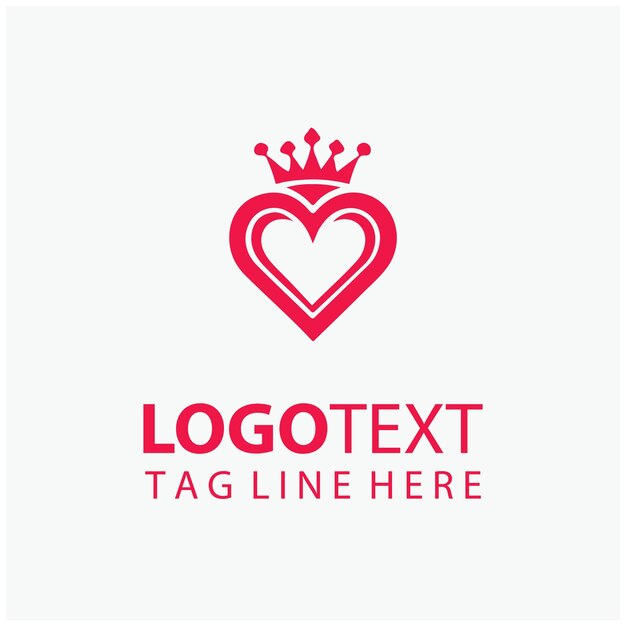 El logotipo de la corona del corazón