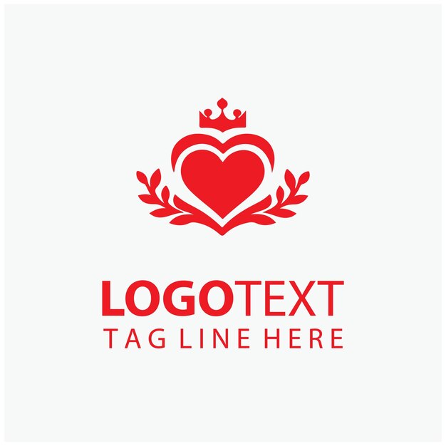 El logotipo de la corona del corazón