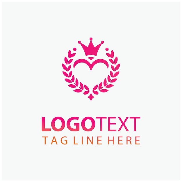 El logotipo de la corona del corazón