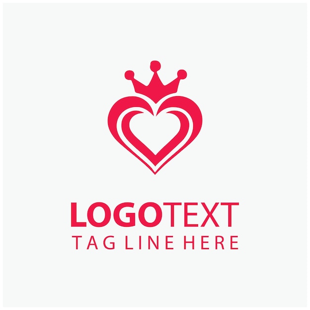 El logotipo de la corona del corazón