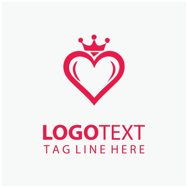 El logotipo de la corona del corazón