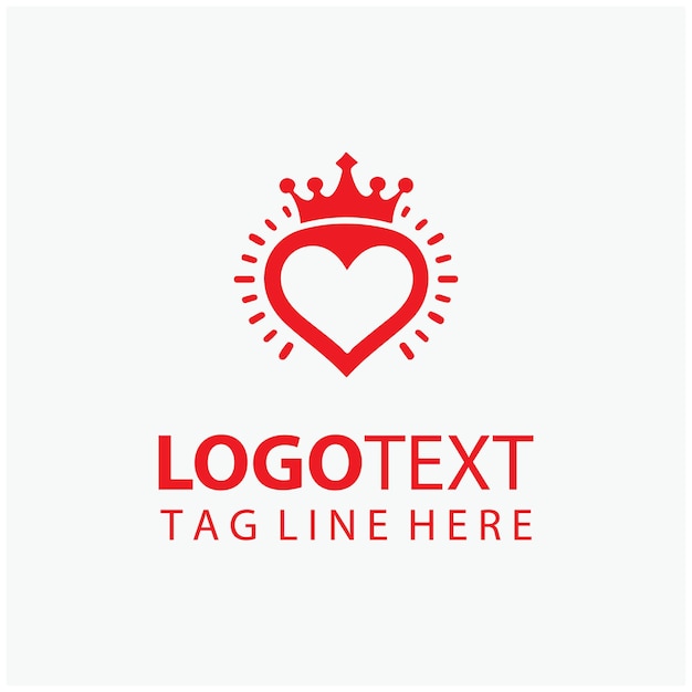 El logotipo de la corona del corazón