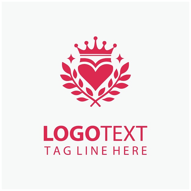 El logotipo de la corona del corazón