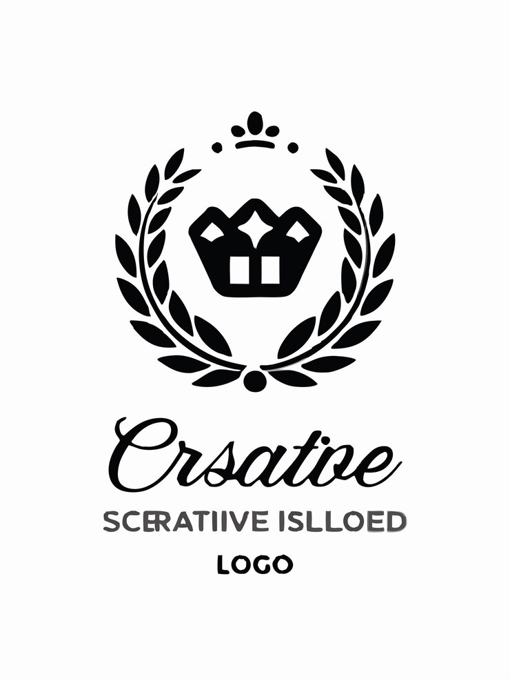 Vector un logotipo para una corona y una corona anuncia un logotipo de corona