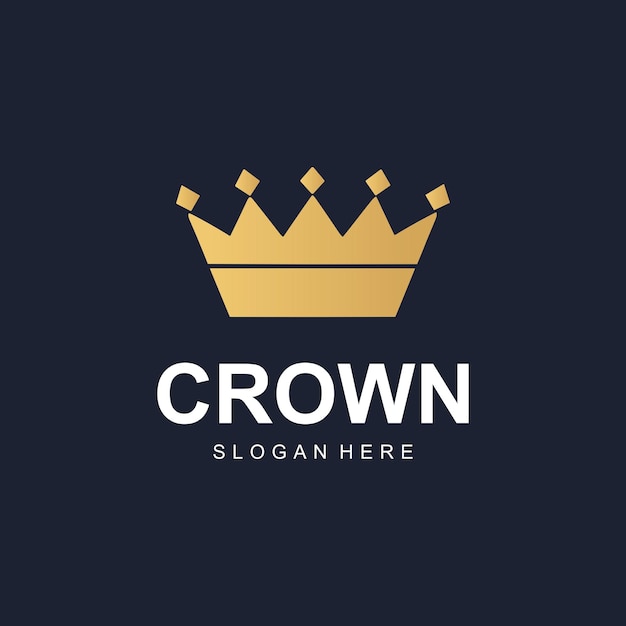 El logotipo de la Corona Dorada para la marca real y de lujo