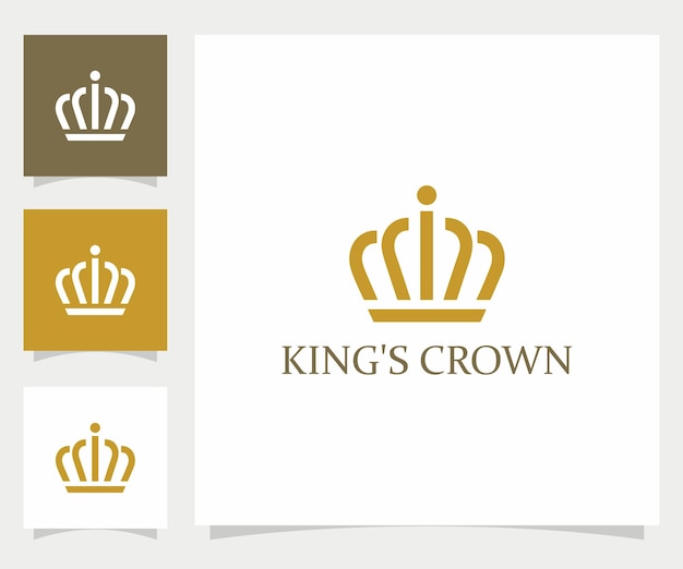un logotipo de corona dorada con oro y oro en él