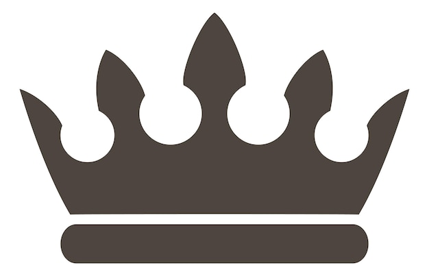 Logotipo de la corona Emblema negro real Símbolo monarca