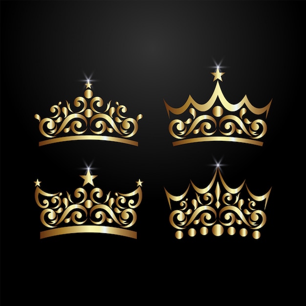 Logotipo de la corona de lujo