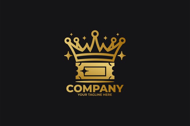 Logotipo de la corona y del pase para eventos