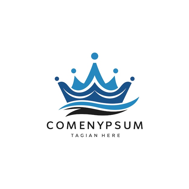 El logotipo de la corona real ondulada