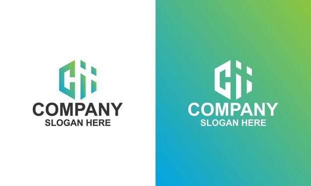 Logotipo corporativo de Hexagon premium