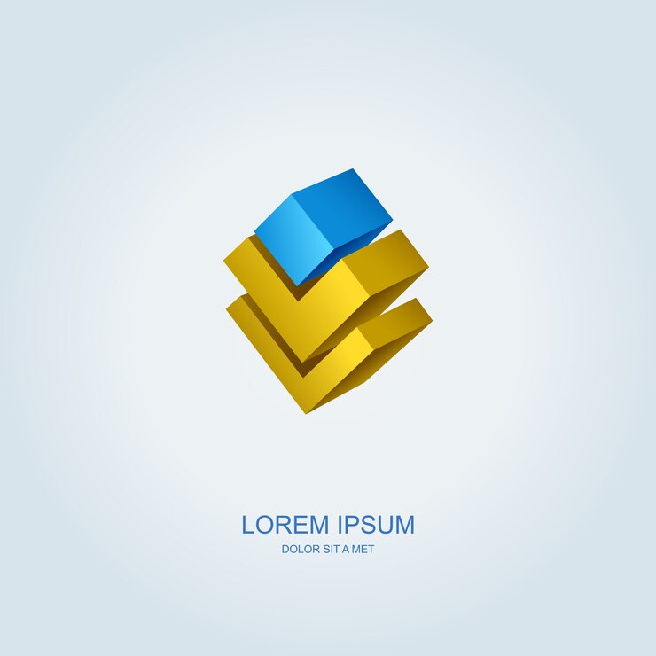 Vector logotipo corporativo, idea de logotipo empresarial estilizada abstracta,