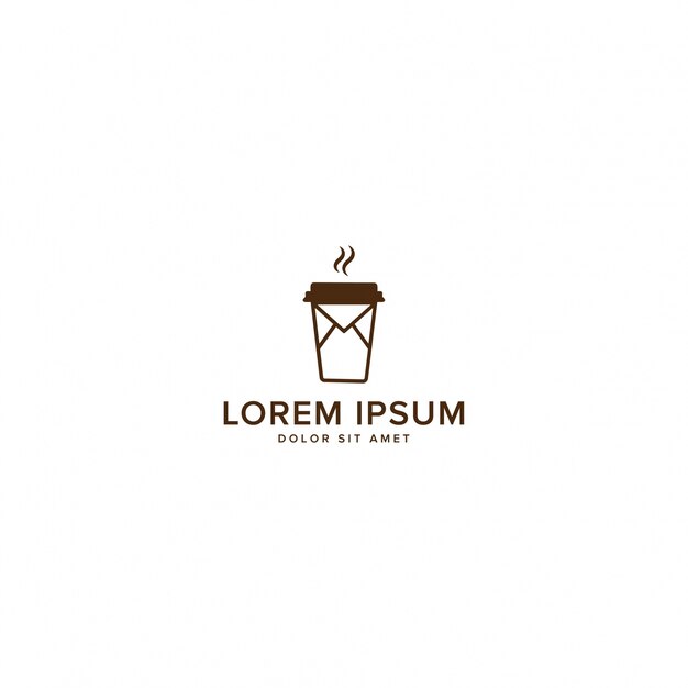 Logotipo de correo de café